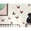 5713 3 3d samolepky na stenu motyli ruzovi