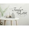 Samolepiaci nápis na stenu FAMILY IS LOVE