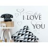 Samolepiaci nápis na stenu I LOVE YOU
