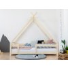 6690 19 detska domcekova postel tahuka v tvare tipi s bezpecnostnou zabranou