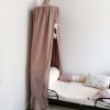 Závěsný bavlněný baldachýn nad postýlku i dětskou postel Starorůžová 3